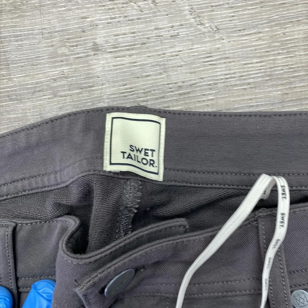 Swet Tailor Pants Mens 33x30‎ Gray Stretch Knit Chino Casual 5 Pocket Travel